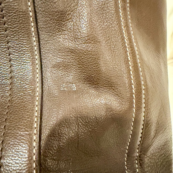 Coach Brown Leather Handcrafted Tote Bag - Picture 4 of 6